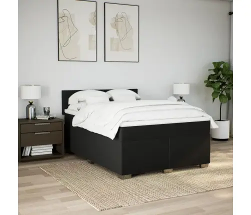 Kontinentaalvoodi Madratsiga, Must, 160X200 cm Kangas