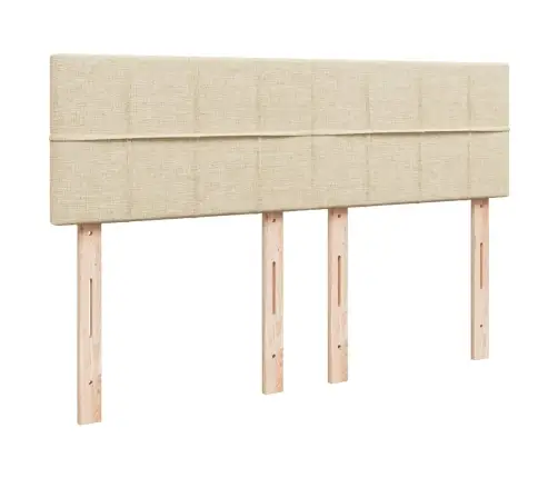 Atsperu Gulta Ar Matraci, Krēmkrāsas, 160X200 Cm, Audums Vidaxl