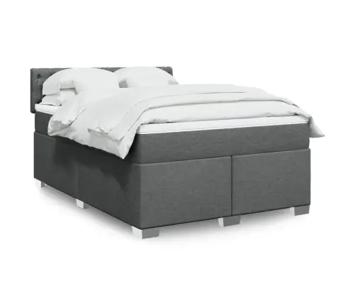 Atsperu Gulta Ar Matraci, Tumši Pelēks, 160X200 Cm, Audums Vidaxl Atsperu Gulta Ar Matraci, Tumši Pelēks, 160X200 Cm, Audums Vidaxl