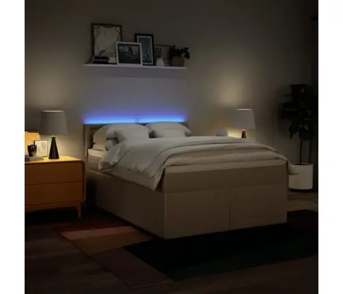 Kontinentaalvoodi Madratsiga, Kreemjas, 160X200 cm Kangas