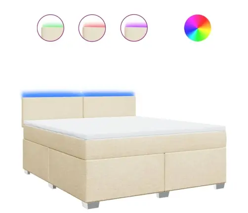 Kontinentaalvoodi Madratsiga, Kreemjas, 180X200 cm Kangas