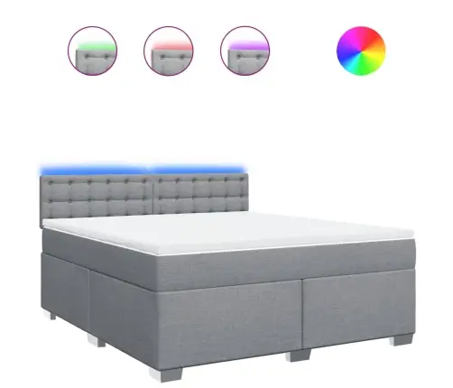 Kontinentaalvoodi Madratsiga, Helehall, 180X200 cm Kangas