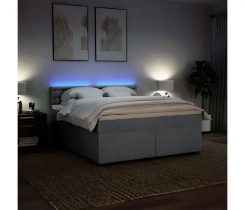 Kontinentaalvoodi Madratsiga, Helehall, 180X200 cm Kangas