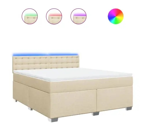 Kontinentaalvoodi Madratsiga, Kreemjas, 180X200 cm Kangas