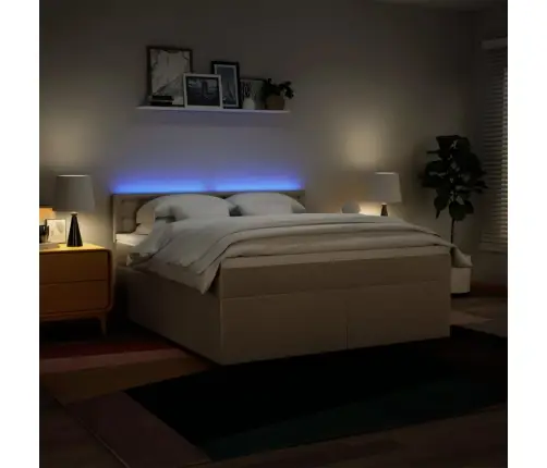 Kontinentaalvoodi Madratsiga, Kreemjas, 180X200 cm Kangas