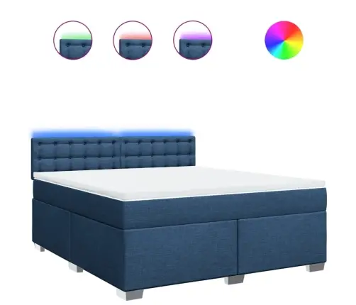 Kontinentaalvoodi Madratsiga, Sinine, 180X200 cm Kangas