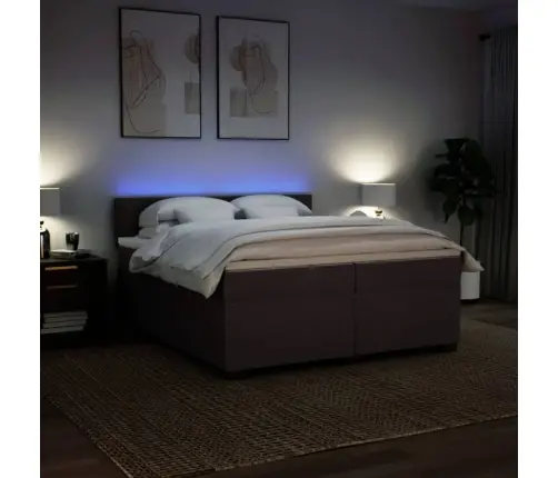 Kontinentaalvoodi Madratsiga, Tumepruun, 200X200 cm Kangas