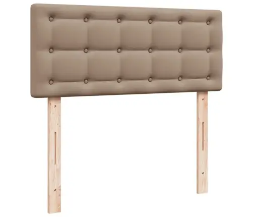 Lova Su Spyruoklėmis/Čiužiniu, Kapučino, 90X200cm Dirbtinė Oda