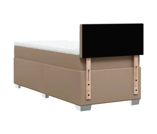 Kontinentaalvoodi Madratsiga, Cappuccino, 100X200 cm Kunstnahk