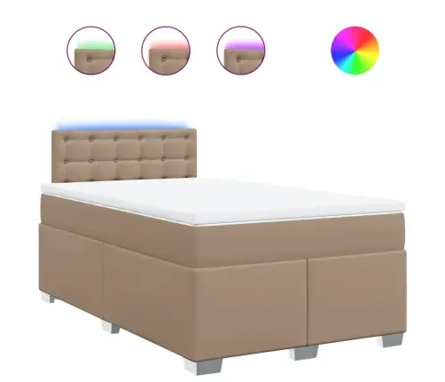 Kontinentaalvoodi Madratsiga, Cappuccino, 120X200 cm Kunstnahk