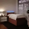 Atsperu Gulta Ar Matraci, Rozā Samts, 80X200 Cm Vidaxl