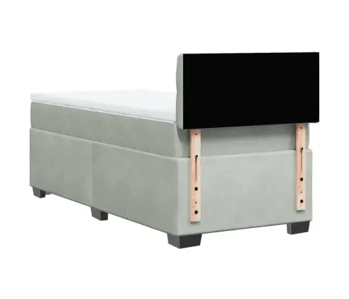 Kontinentaalvoodi Madratsiga, Helehall, 80X200 cm Samet