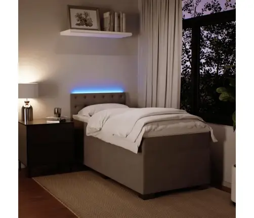 Kontinentaalvoodi Madratsiga, Helehall, 80X200 cm Samet