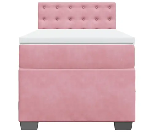 Kontinentaalvoodi Madratsiga, Roosa, 80X200 cm Samet