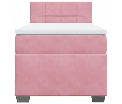 Kontinentaalvoodi Madratsiga, Roosa, 100X200 cm Samet