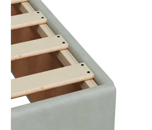 Atsperu Gulta Ar Matraci, Gaiši Pelēka Samts, 120X190 Cm Vidaxl