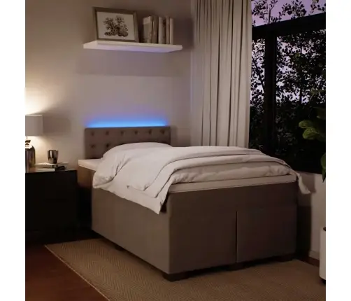 Kontinentaalvoodi Madratsiga, Helehall, 120 X 190 cm Samet