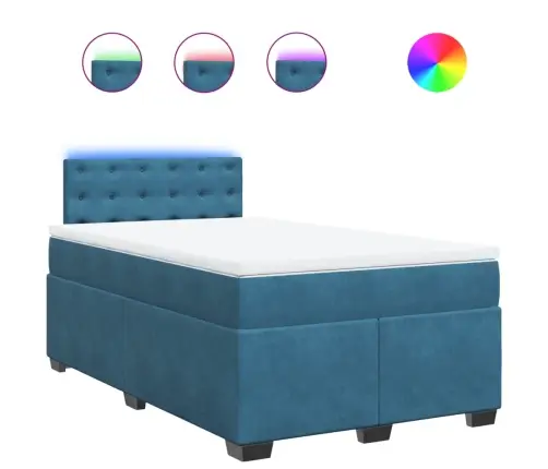 Kontinentaalvoodi Madratsiga, Sinine, 120 X 190 cm Samet