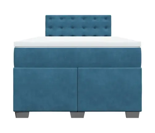 Kontinentaalvoodi Madratsiga, Sinine, 120 X 190 cm Samet