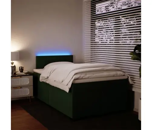 Atsperu Gulta Ar Matraci, Tumši Zaļš Samts, 120X200 Cm Vidaxl