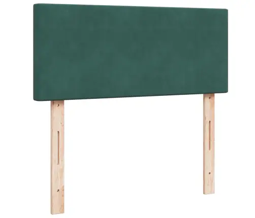 Atsperu Gulta Ar Matraci, Tumši Zaļš Samts, 120X200 Cm Vidaxl