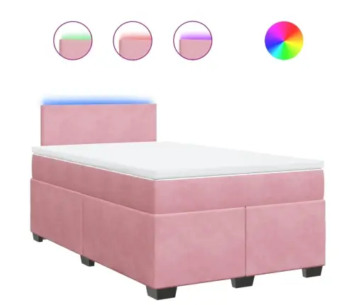 Kontinentaalvoodi Madratsiga, Roosa, 120X200 cm Samet