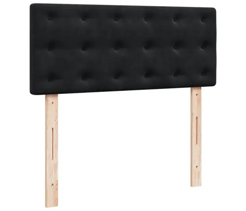 Atsperu Gulta Ar Matraci, Melna Samts, 120X200 Cm Vidaxl