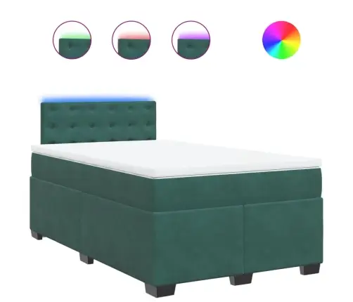 Kontinentaalvoodi Madratsiga, Tumeroheline, 120X200 cm Samet