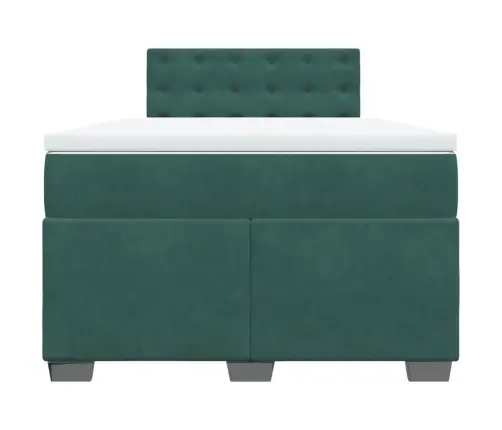 Kontinentaalvoodi Madratsiga, Tumeroheline, 120X200 cm Samet