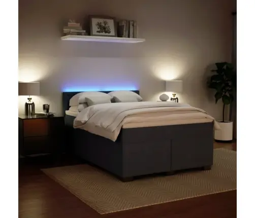 Kontinentaalvoodi Madratsiga,Tumehall, 140X190 cm Samet