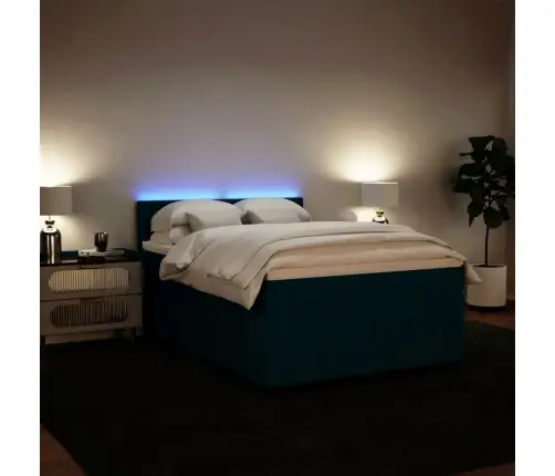 Kontinentaalvoodi Madratsiga, Sinine, 140X190 cm Samet