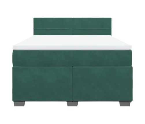 Kontinentaalvoodi Madratsiga, Tumeroheline, 140X200 cm Samet