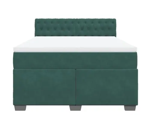 Kontinentaalvoodi Madratsiga, Tumeroheline, 140X200 cm Samet