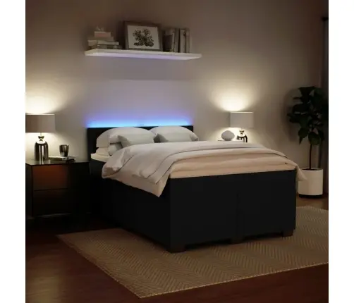 Kontinentaalvoodi Madratsiga, Must, 140X200 cm Samet Kontinentaalvoodi Madratsiga, Must, 140X200 cm Samet