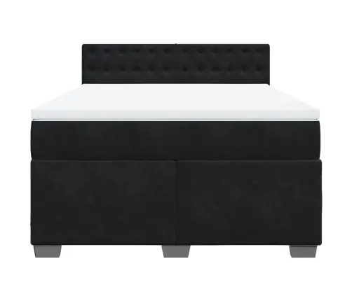 Kontinentaalvoodi Madratsiga, Must, 140X200 cm Samet Kontinentaalvoodi Madratsiga, Must, 140X200 cm Samet