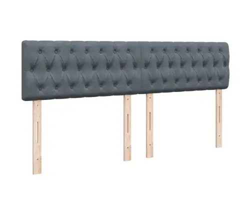 Atsperu Gulta Ar Matraci, Tumši Pelēka Samts, 180X200 Cm Vidaxl