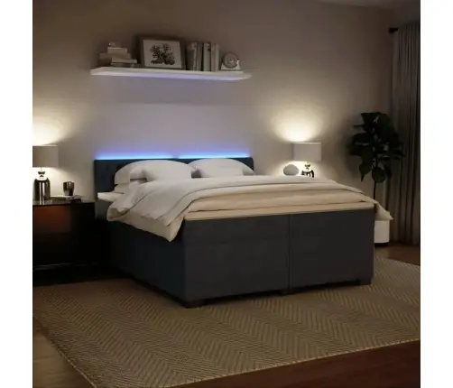 Kontinentaalvoodi Madratsiga, Tumehall, 200X200 cm Samet