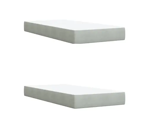 Kontinentaalvoodi Madratsiga, Helehall, 200X200 cm Samet