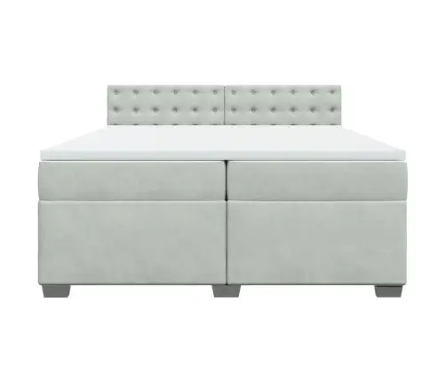 Kontinentaalvoodi Madratsiga, Helehall, 200X200 cm Samet