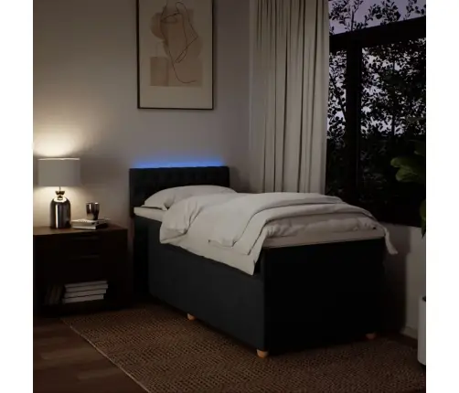 Kontinentaalvoodi Madratsiga, Must, 80X200 cm Kangas