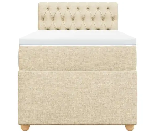 Kontinentaalvoodi Madratsiga, Kreemjas, 80X200 cm Kangas