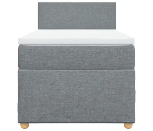 Kontinentaalvoodi Madratsiga, Helehall, 90X190 cm Kangas