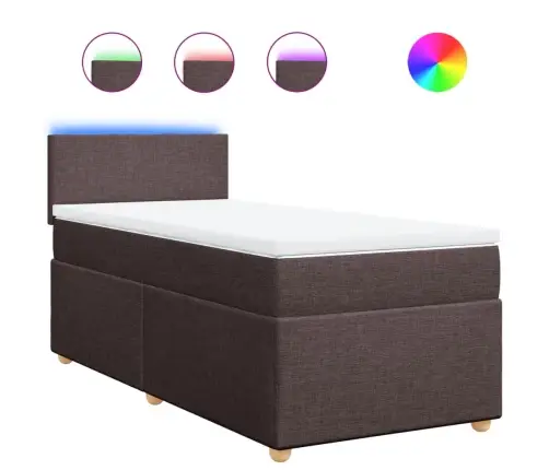 Kontinentaalvoodi Madratsiga, Tumepruun, 90X200 cm Kangas