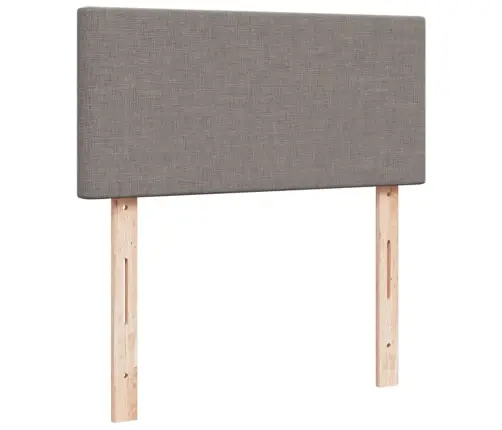 Atsperu Gultas Rāmis Ar Matraci, Pelēkbrūns, 90X200 Cm, Audums Vidaxl