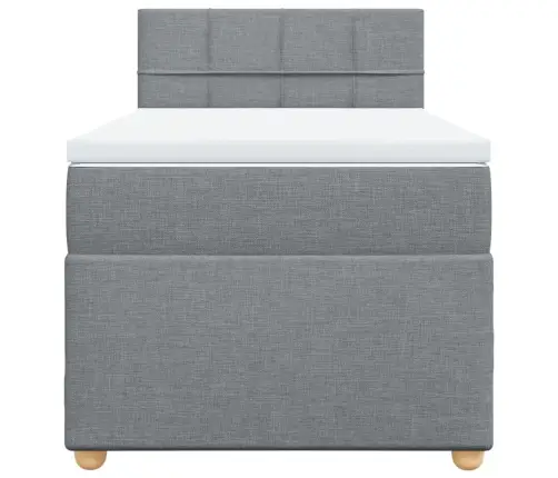 Kontinentaalvoodi Madratsiga, Helehall, 90X200 cm Kangas