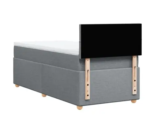 Kontinentaalvoodi Madratsiga, Helehall, 90X200 cm Kangas