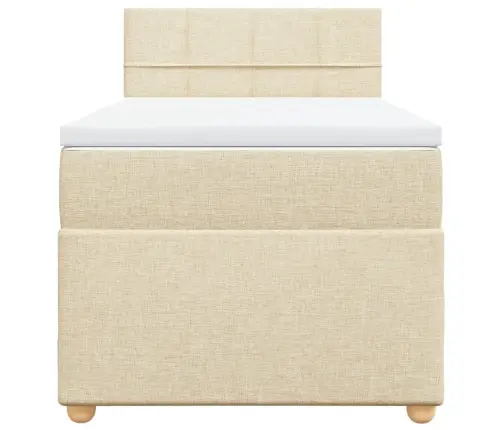 Kontinentaalvoodi Madratsiga, Kreemjas, 90X200 cm Kangas