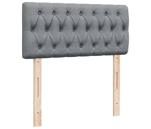 Atsperu Gulta Ar Matraci, Gaiši Pelēka, 90X200 Cm, Audums Vidaxl