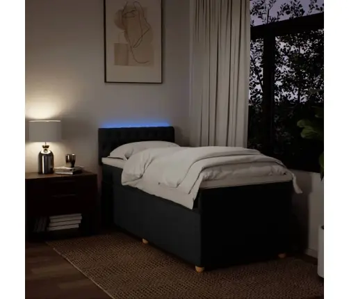 Kontinentaalvoodi Madratsiga, Must, 90X200 cm Kangas