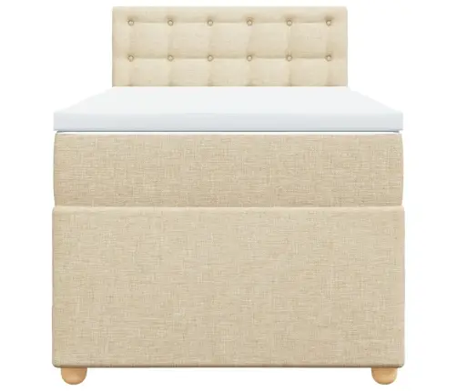 Kontinentaalvoodi Madratsiga, Kreemjas, 90X200 cm Kangas